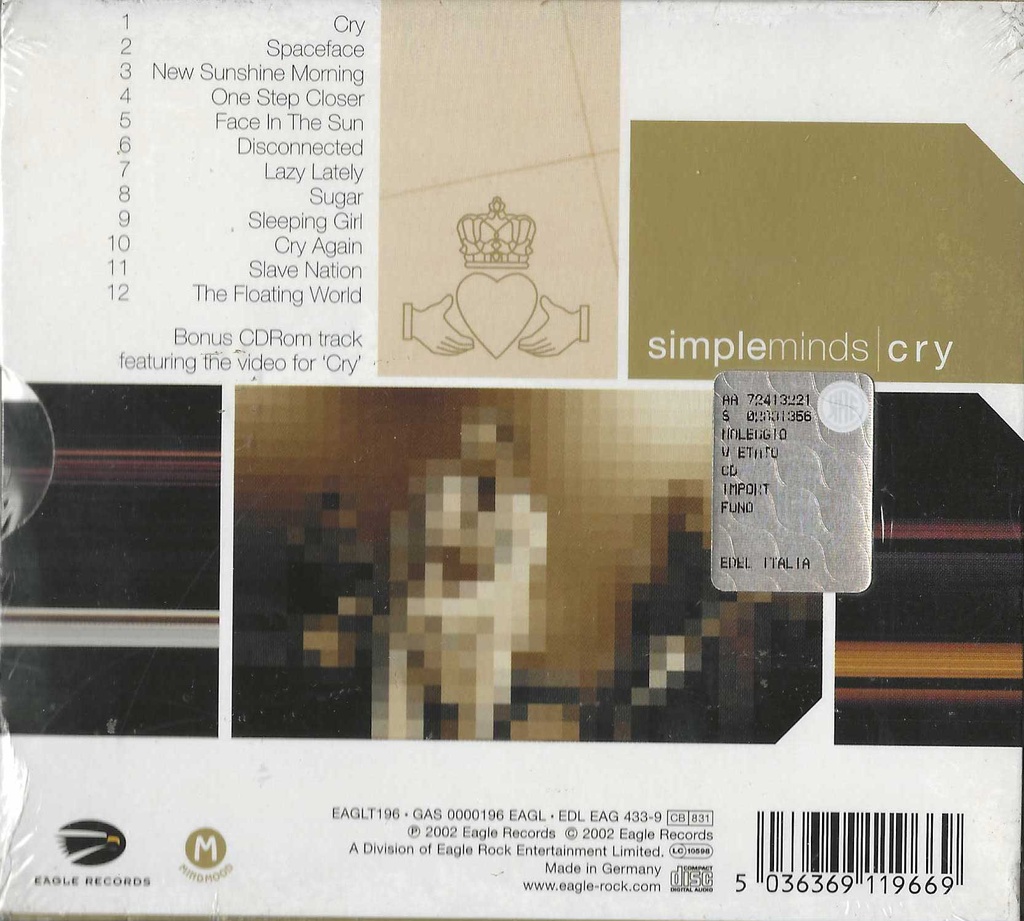 Cry CD Digipack Simple Minds
