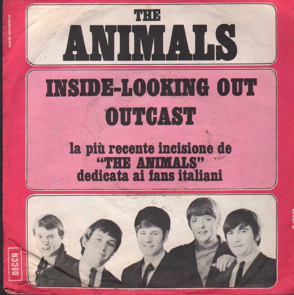 Inside-Looking Out / Outcast Vinile 45 giri 7" The Animals