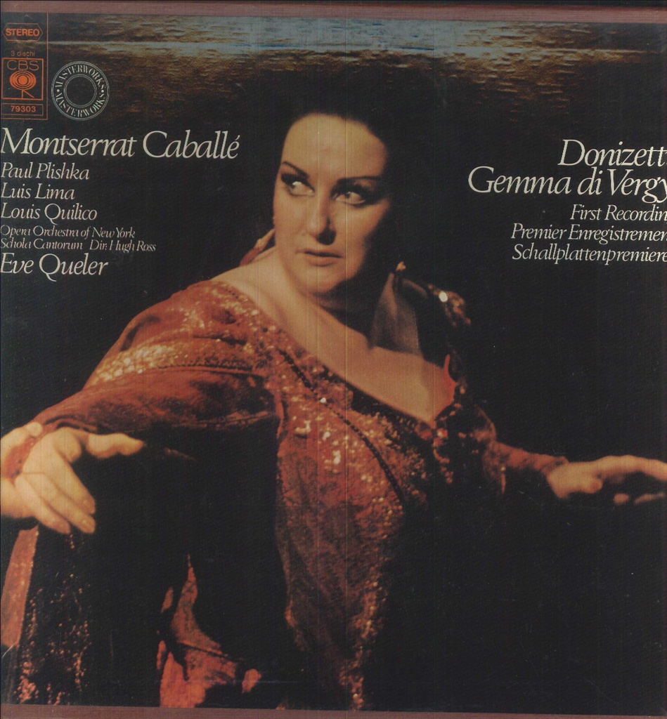 [CBS79303] Gemma Di Vergy Box 3 Lp Donizetti, Caballé