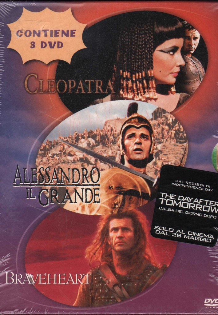 Cleopatra + Alessandro il grande + Braveheart DVD Various / Sigillato 8010312047596