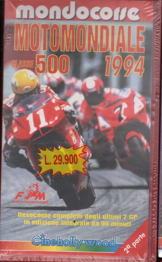 Motomondiale Classe 500, 1994 VHS Mondocorse Univideo - CHV8200 Sigillato