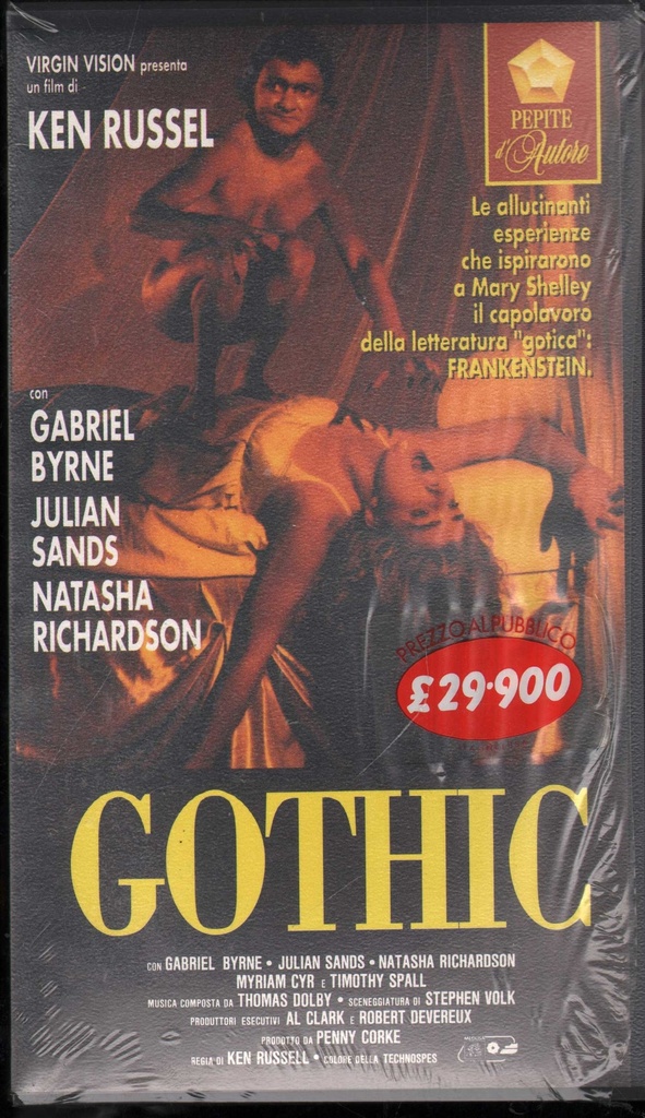 Gothic VHS Ken Russell Univideo - 1007402 Sigillato