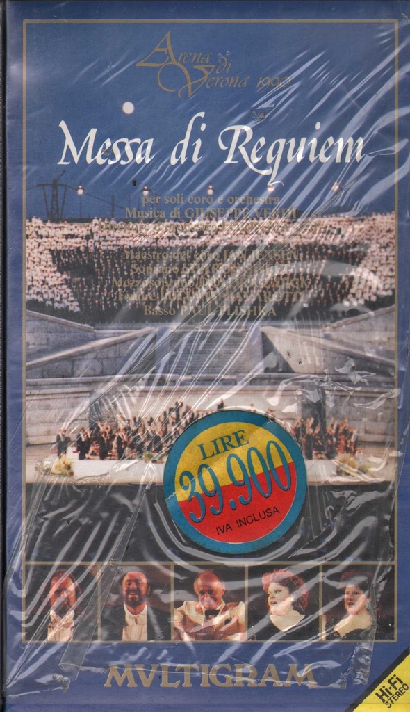 [AA002417] Arena Di Verona 1990 VHS Messa Di Requiem Multigram – AA002417 Sigillato