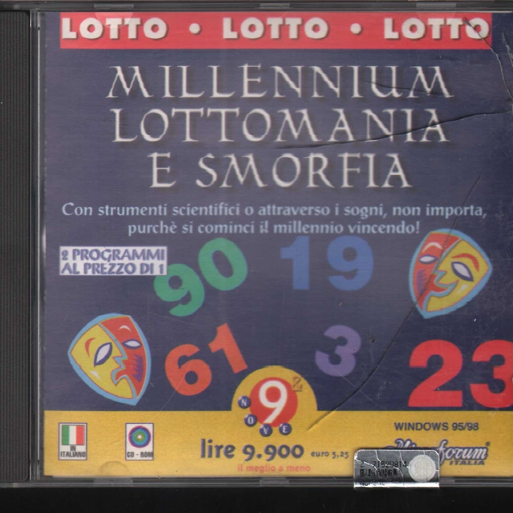 [8021639001369] Millenium, Lottomania E Smorfia CD ROM Microforum - 8021639001369 Nuovo