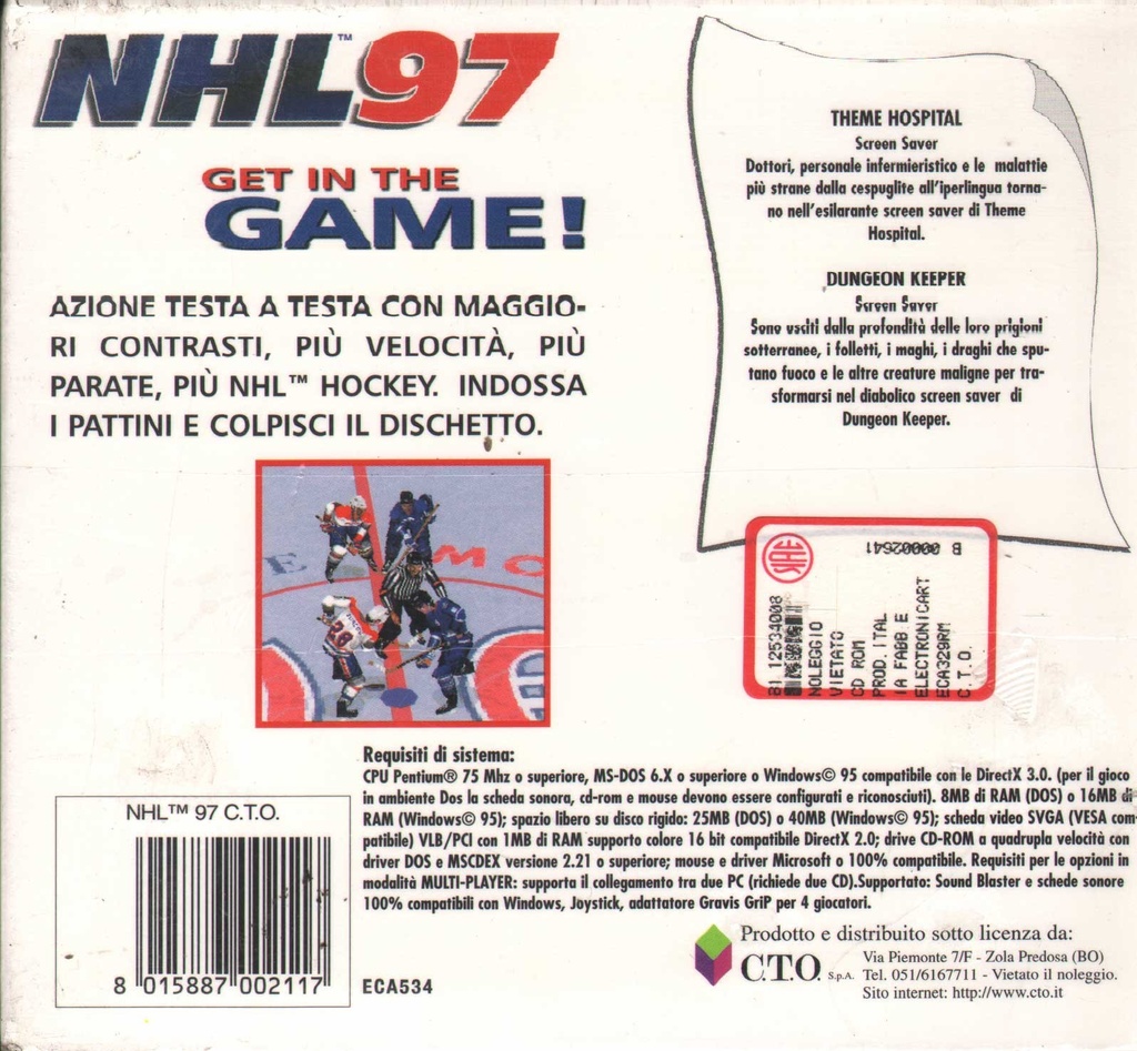 [8015887002117] Nhl 97:Get In The Game CD ROM Electronic Arts - 8015887002117 Sigillato