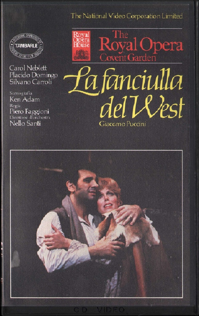 Puccini VHS La Fanciulla Del West Univideo – 061005 Nuovo
