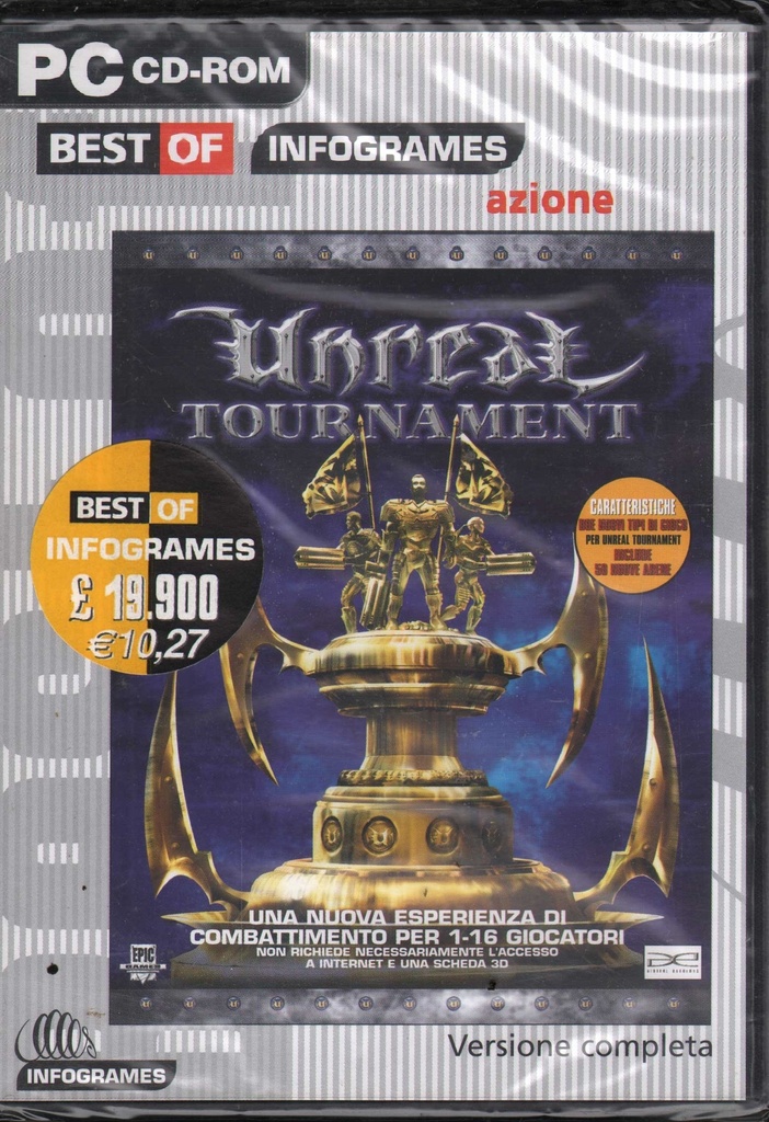 [3546430019276] Unreal Tournament CD ROM Infogrames - 3546430019276 Sigillato