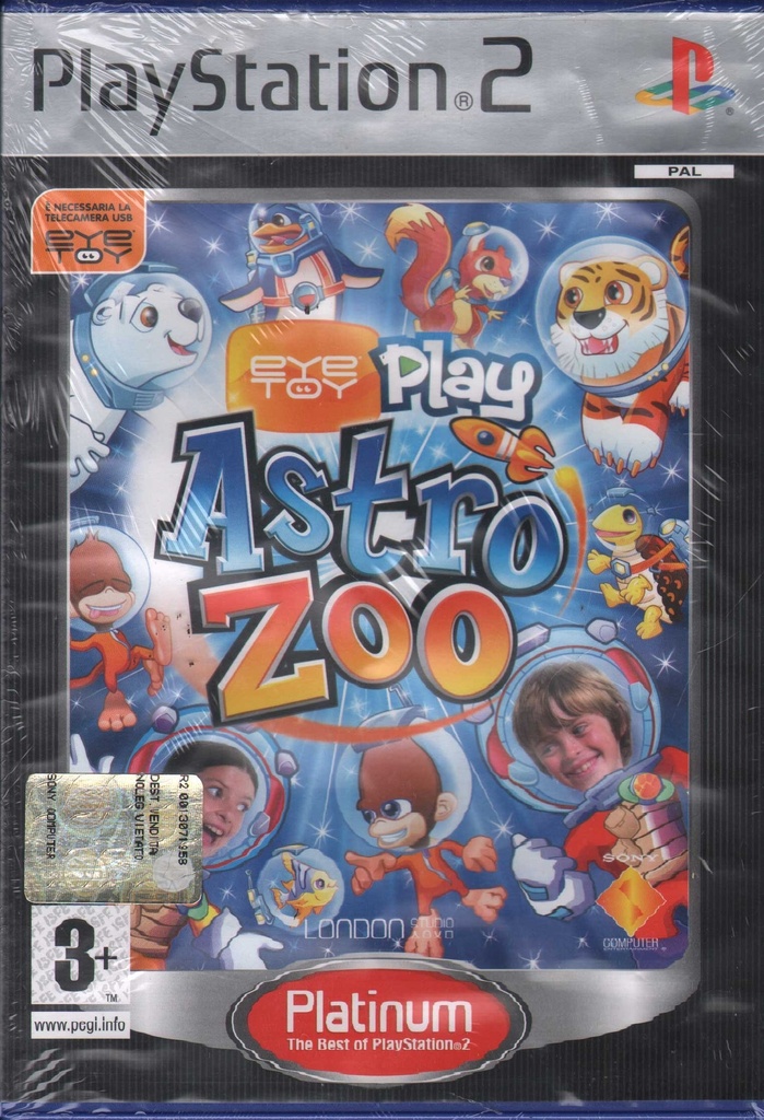 [0711719980551] EyeToy Play. Astro Zoo Platinum Playstation 2 PS2 Sigillato 0711719980551