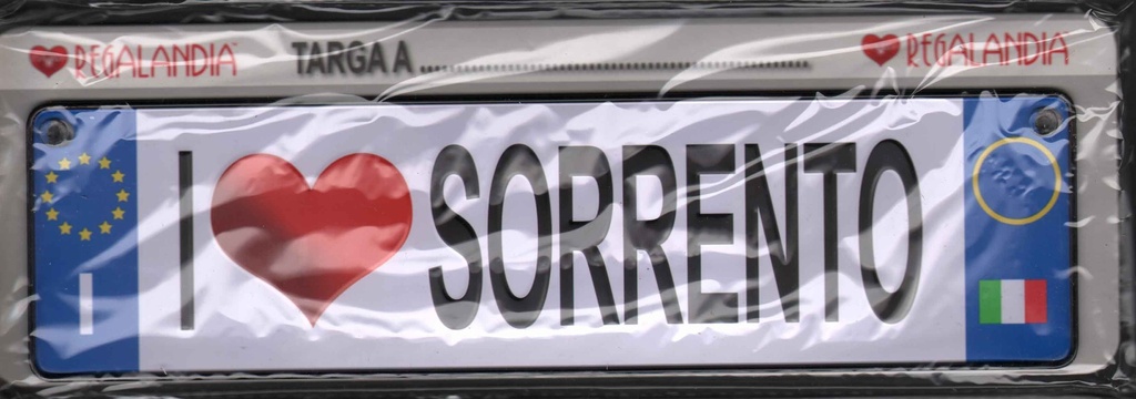 [9807800004365] I Love Sorrento - Targa Idea Regalo Regalandia Sigillato 9807800004365