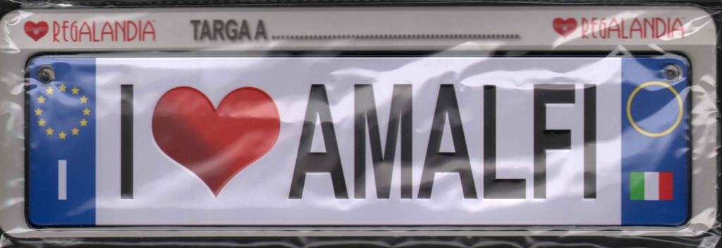 [9807800004518] I Love Amalfi - Targa Idea Regalo Regalandia Sigillato 9807800004518