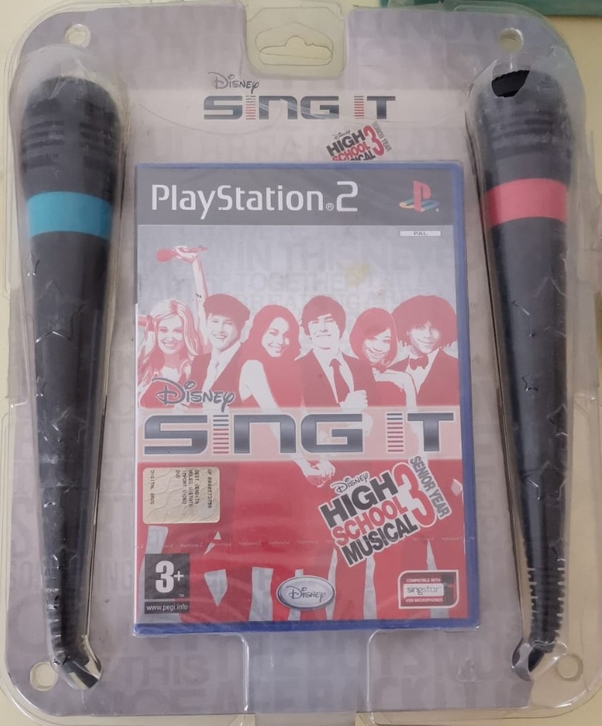 [8717418186418] Disney Sing It High School Musical 3 Microfoni Playstation 2 PS2 Nuovo