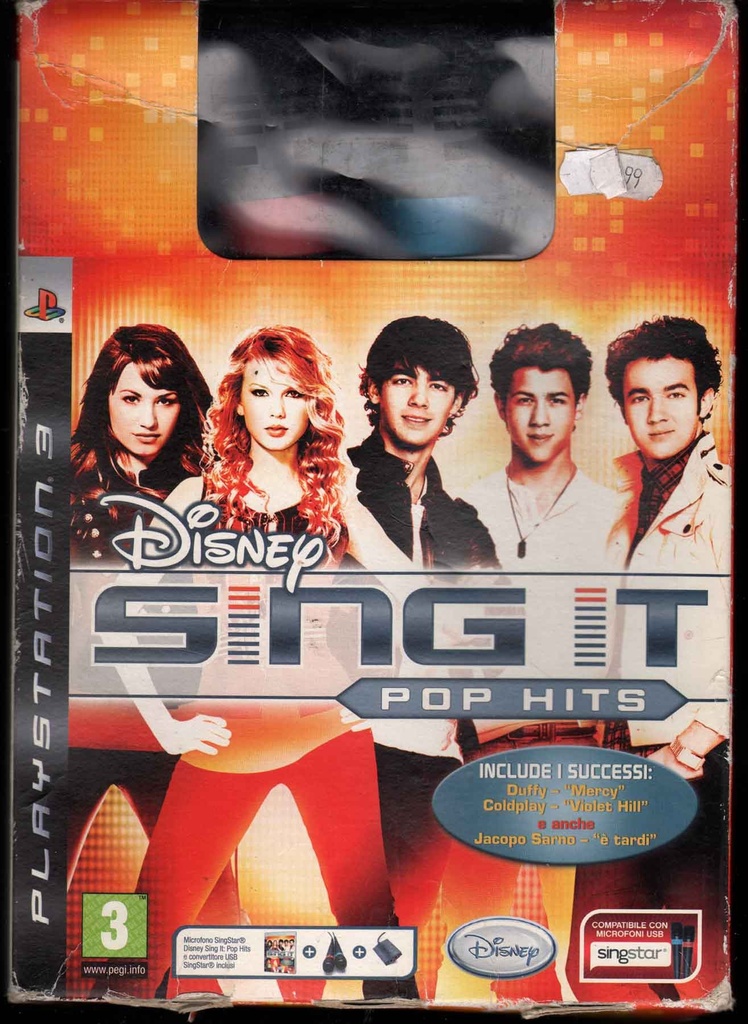 [8717418229672] Disney Sing It! Pop Hits + 2 Microfoni Playstation 3 PS3 Sigillato 8717418229672