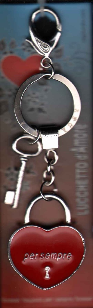 [8034028582646] Lucchetto D'Amore Per Sempre - Portachiavi - Regalandia Nuovo 8034028582646